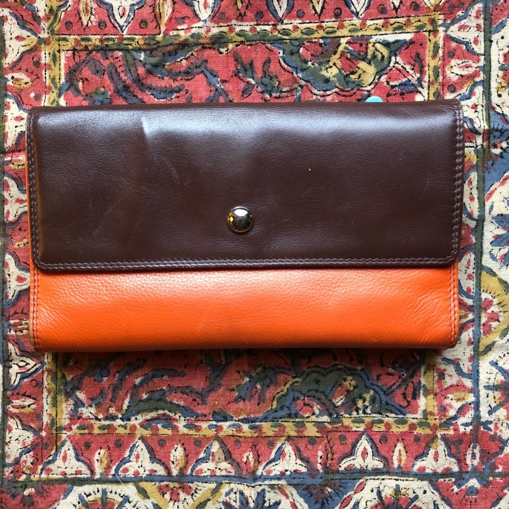 Kane M gorgeous leather wallet. Multicolored.